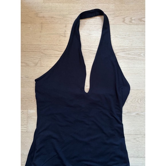 Reformation Black Halter Neck Maxi  Midi Dress Lined - Picture 4 of 8